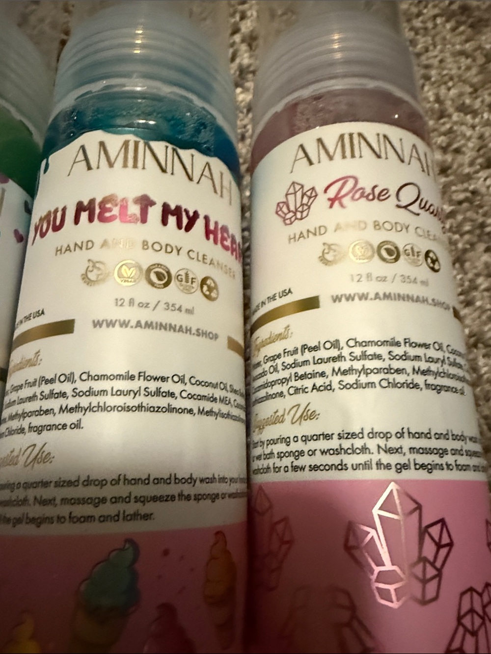 NEW! Aminnah Hand and Body Cleanser FULL SIZE - Choice of 12 different scents - Picture 6 of 11